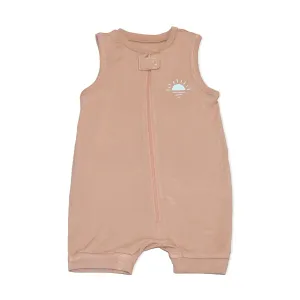 Bamboo Sleeveless Romper (Maple Sugar)