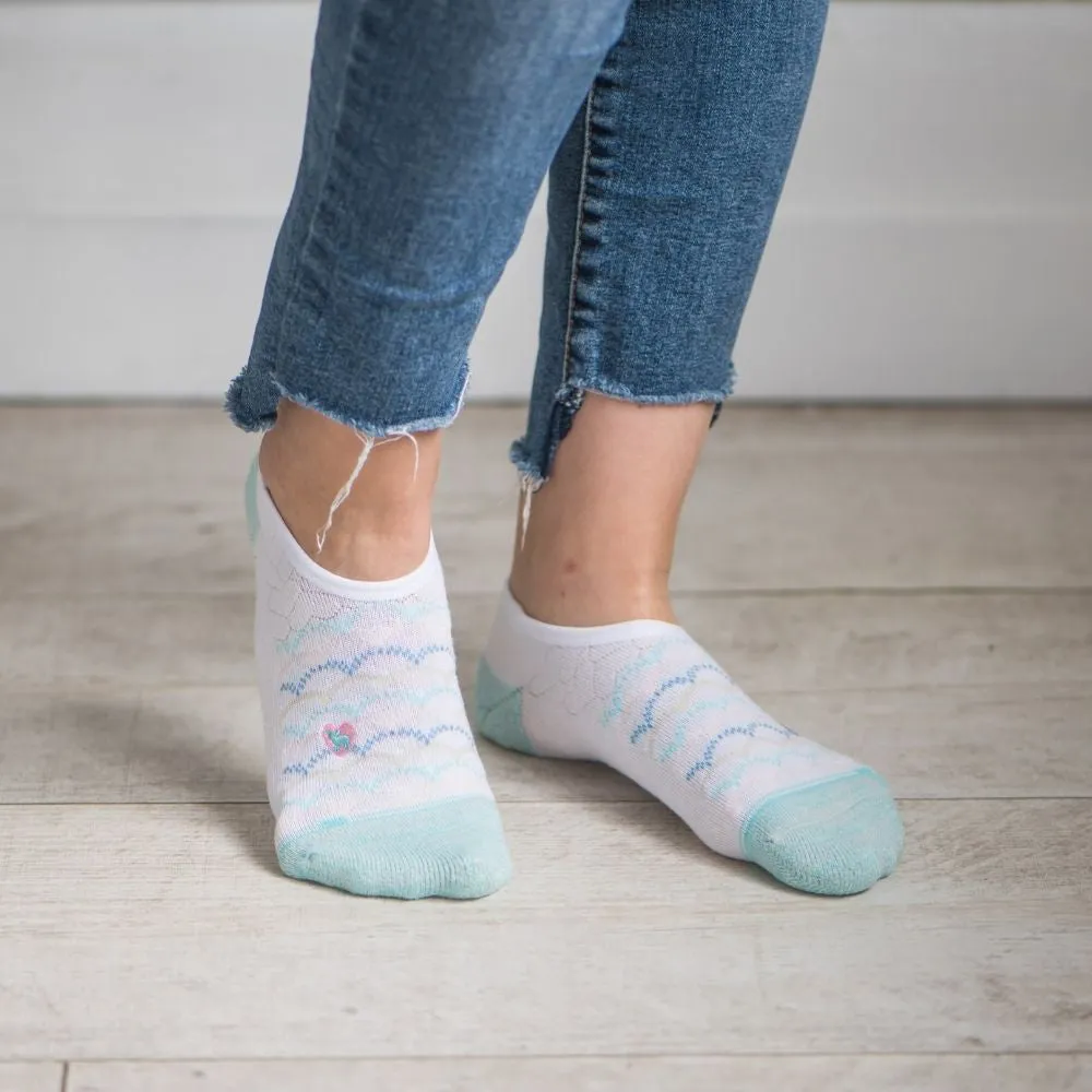 Bamboo Socks | No Fuss No-Show | Surf's Up Green