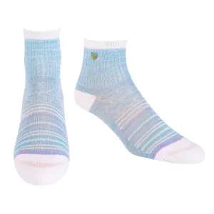 Bamboo Socks | Uptown Quarter Crew | Seaside Blue