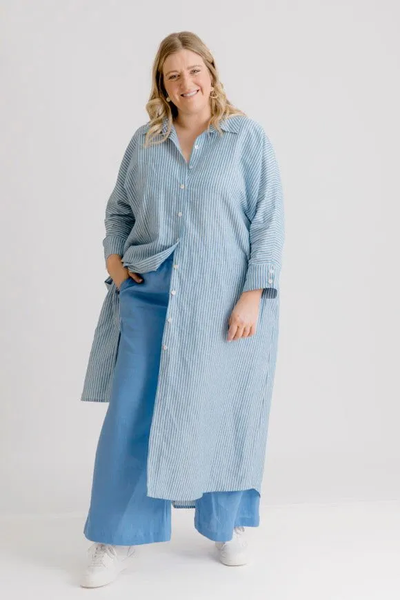 Bardot Linen Pant - Cornflower