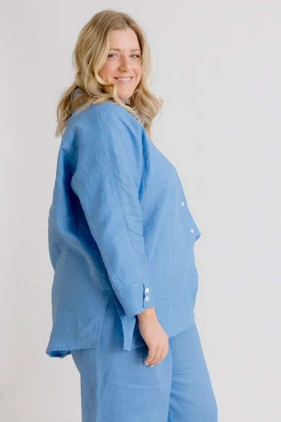 Bardot Linen Pant - Cornflower