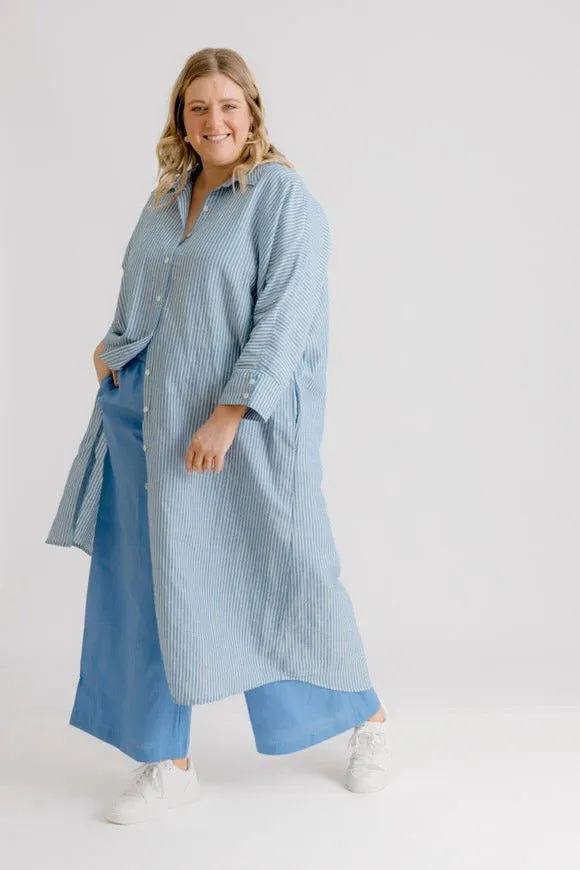 Bardot Linen Pant - Cornflower