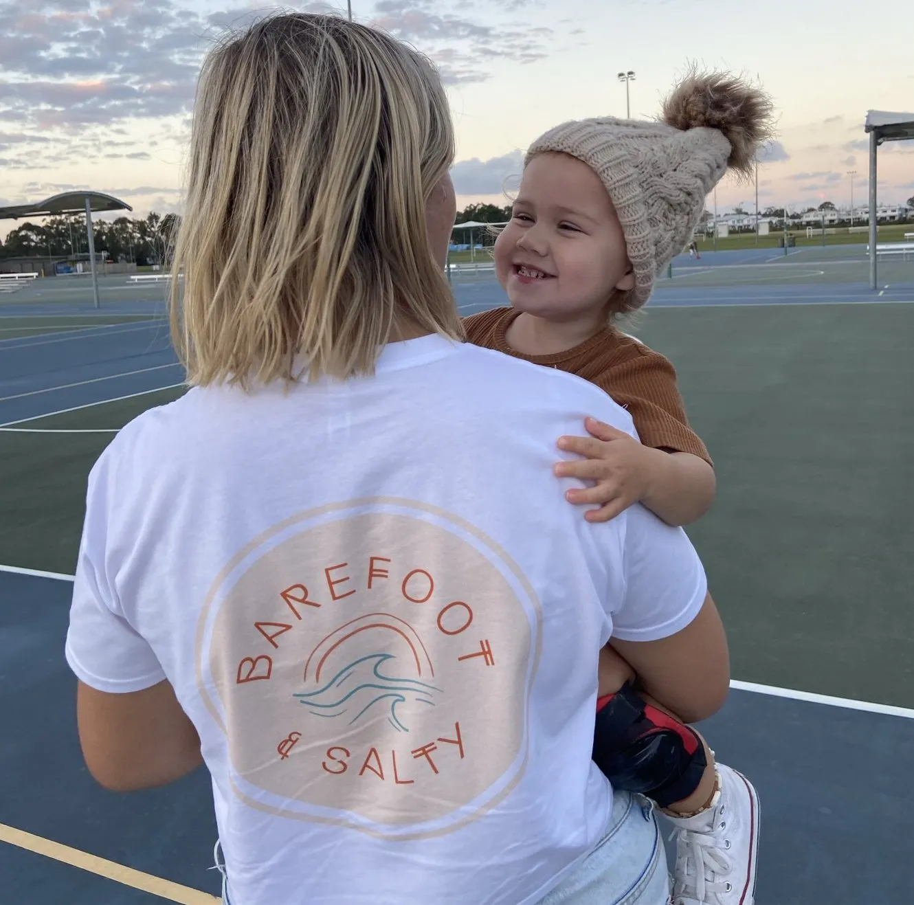Barefoot and Salty women's Crop Tee