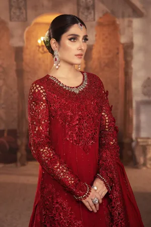 BD-2305 Ruby Red | Maria B Mbroidered Winter Wedding Collection 2021 | Unstitched Embroidered Suits