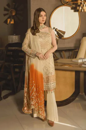 Beautiful Ivory Chiffon Dress Pakistani Latest Collection # C2082