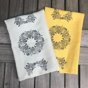Bee Circle Tea Towel