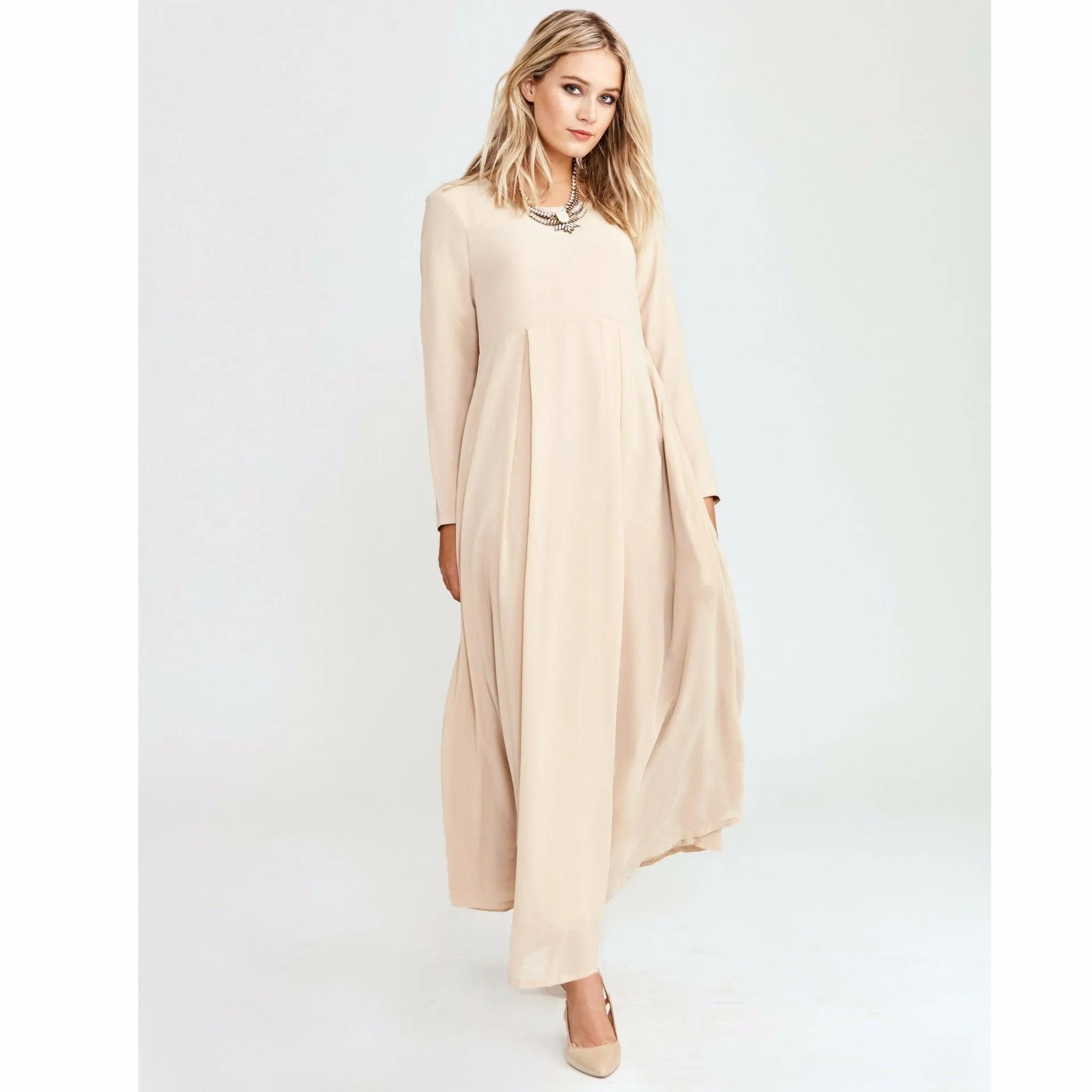 Beige Roses Dress