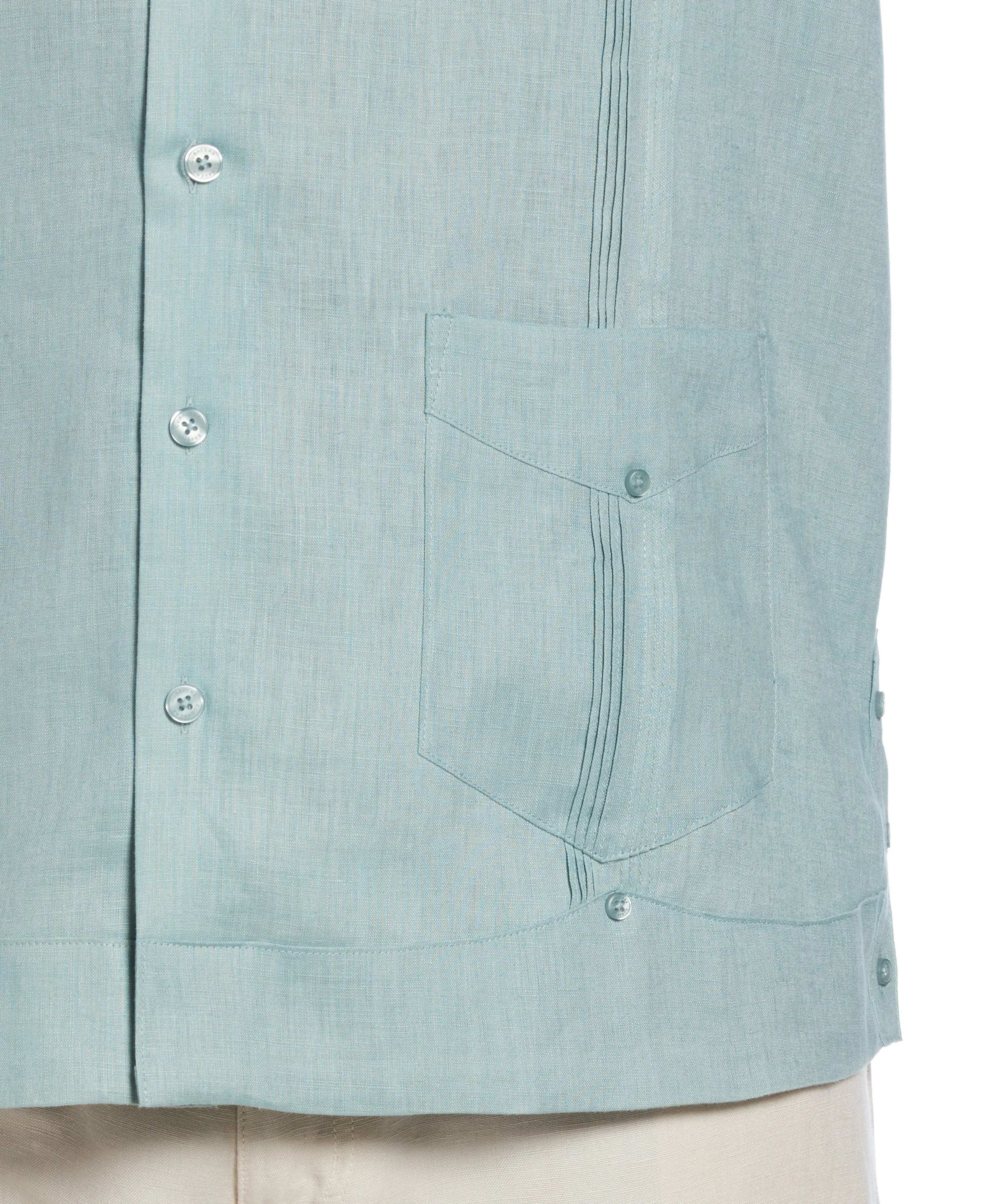 Big & Tall 100% Linen Classic Guayabera Shirt - Short Sleeve