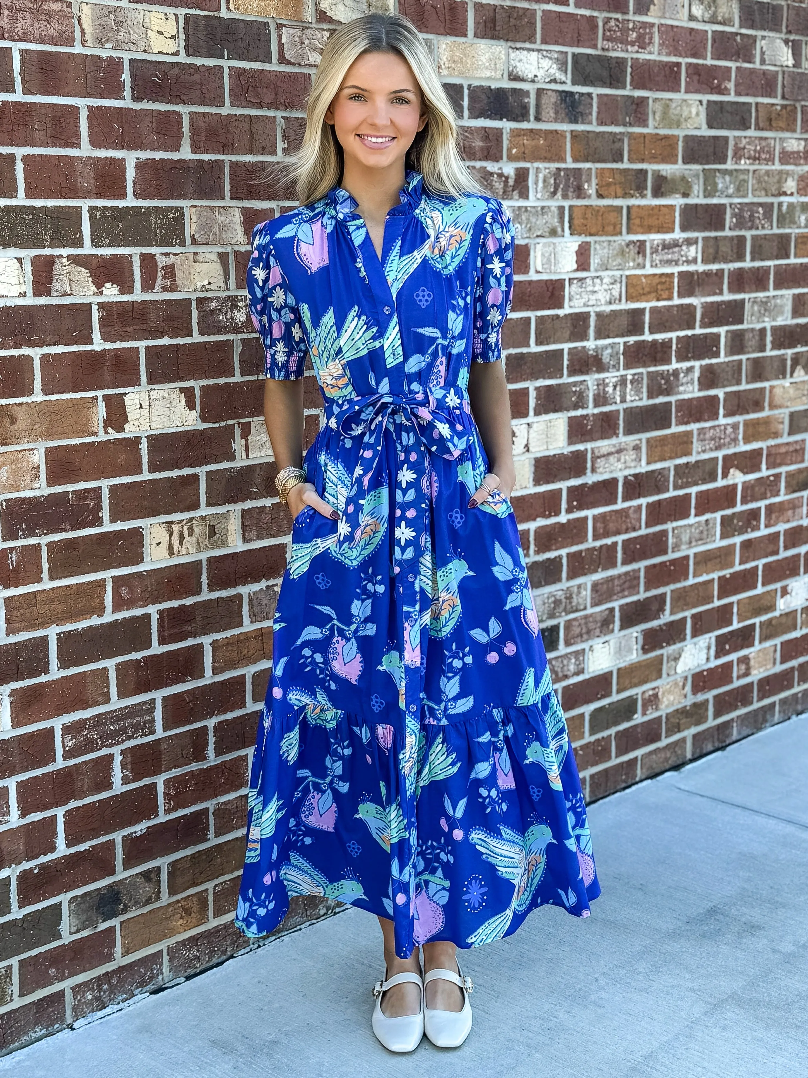 Birdie Dress (Indigo Songbird)
