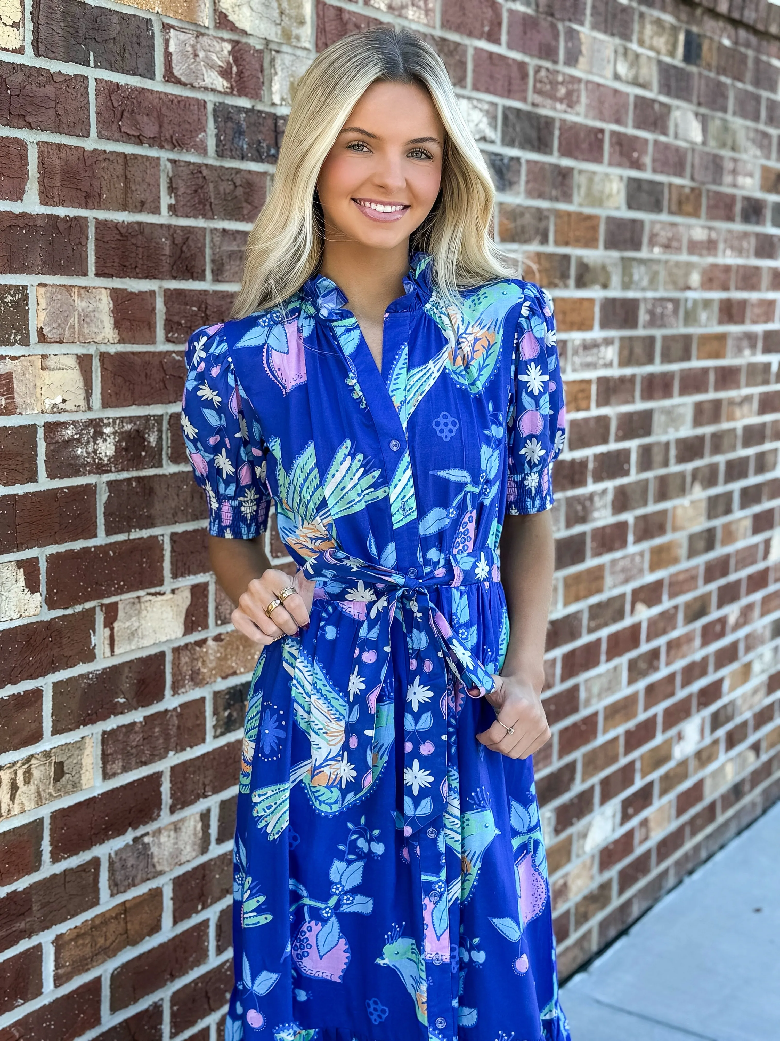 Birdie Dress (Indigo Songbird)