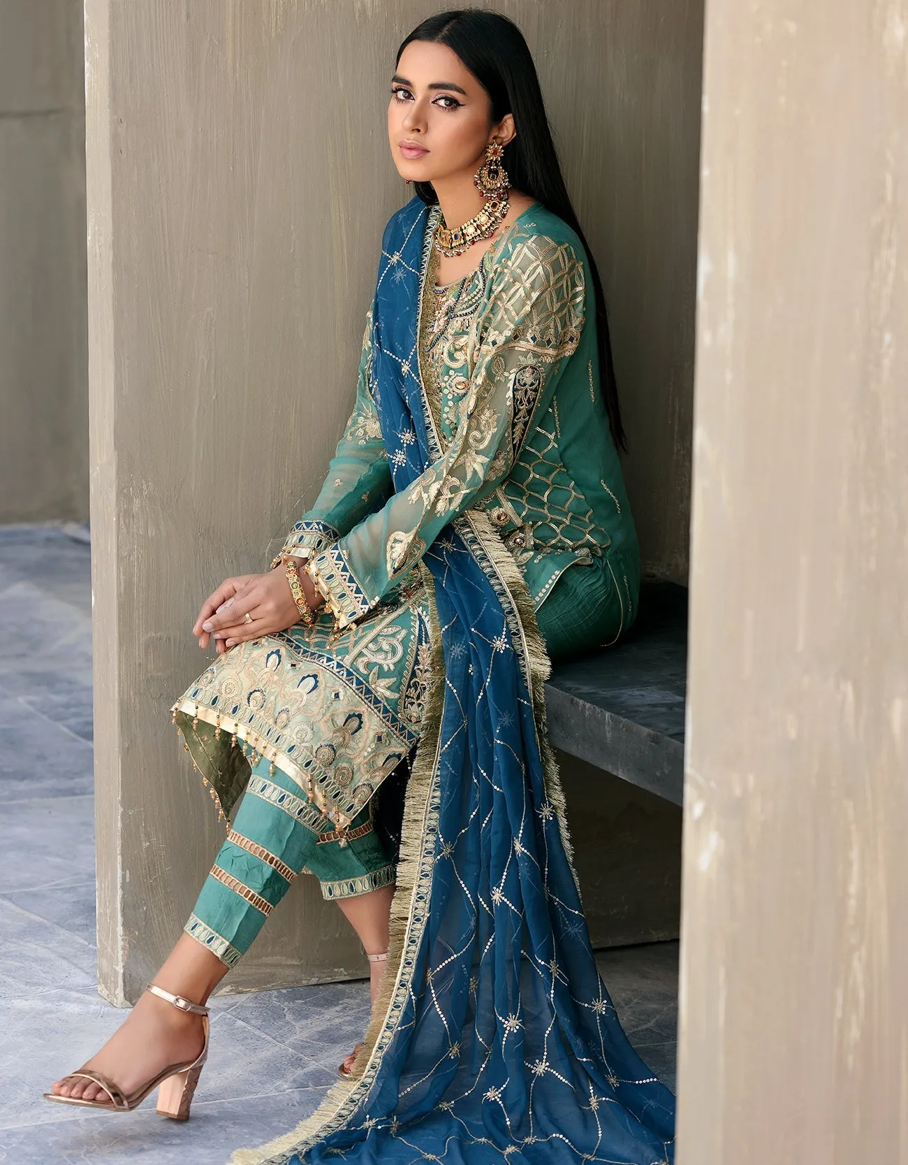 BL-402 - Emaan Adeel Belle Robe Luxury Chiffon Collection 2022 Vol-4