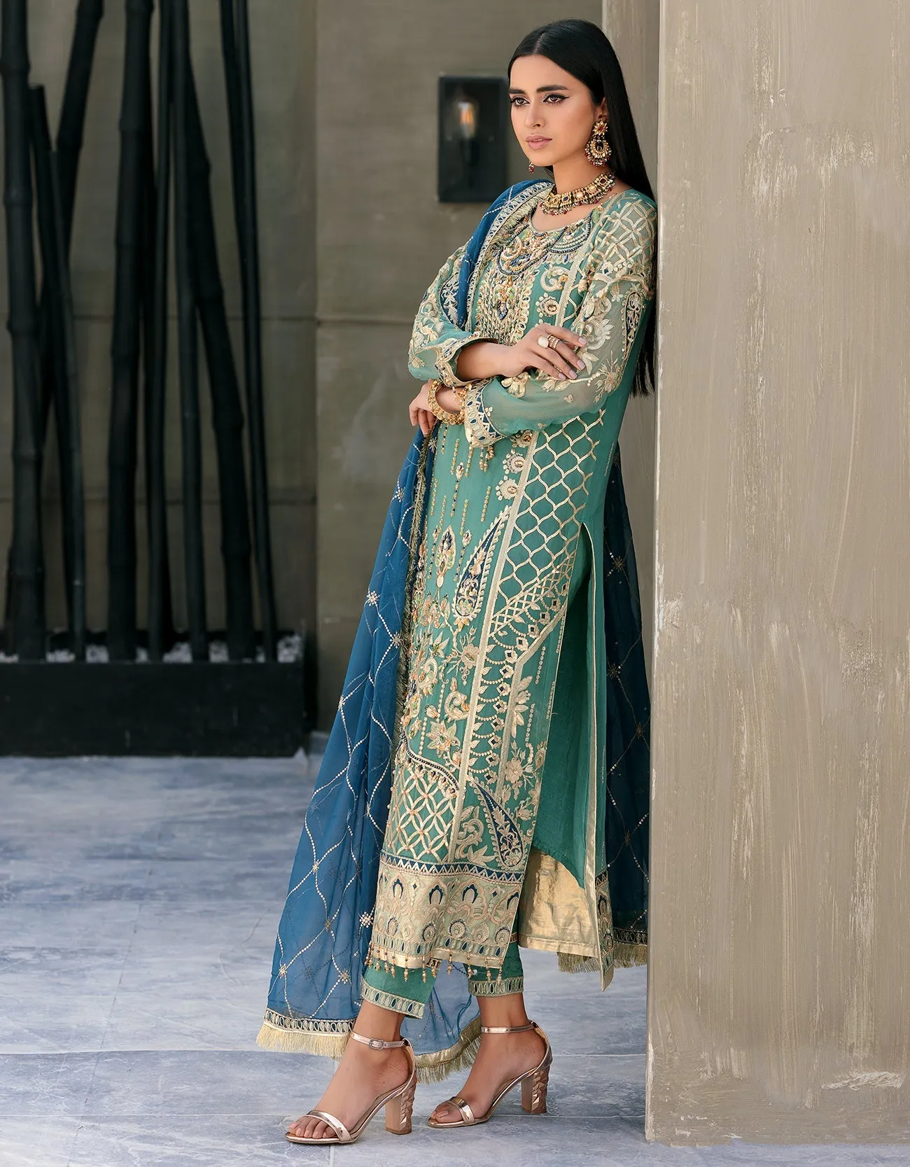 BL-402 - Emaan Adeel Belle Robe Luxury Chiffon Collection 2022 Vol-4