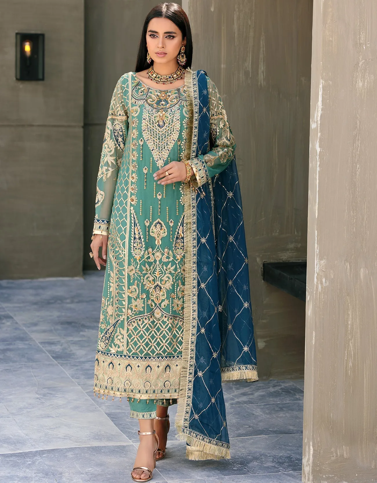 BL-402 - Emaan Adeel Belle Robe Luxury Chiffon Collection 2022 Vol-4