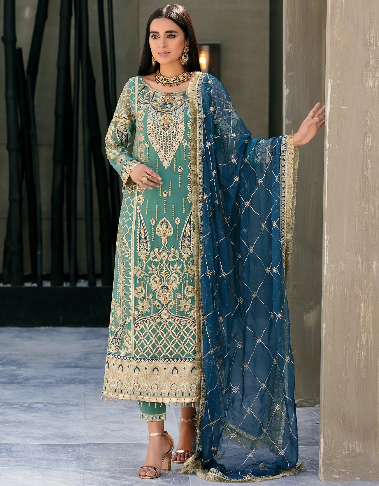 BL-402 - Emaan Adeel Belle Robe Luxury Chiffon Collection 2022 Vol-4