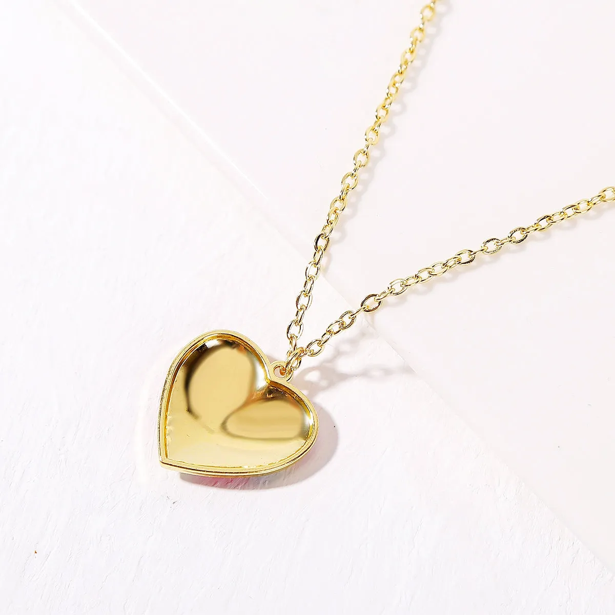 Blue Enamel & Cubic Zirconia 18K Gold-Plated Rainbow Heart Pendant Necklace