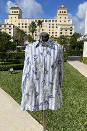 Blue Shell Linen Tunic
