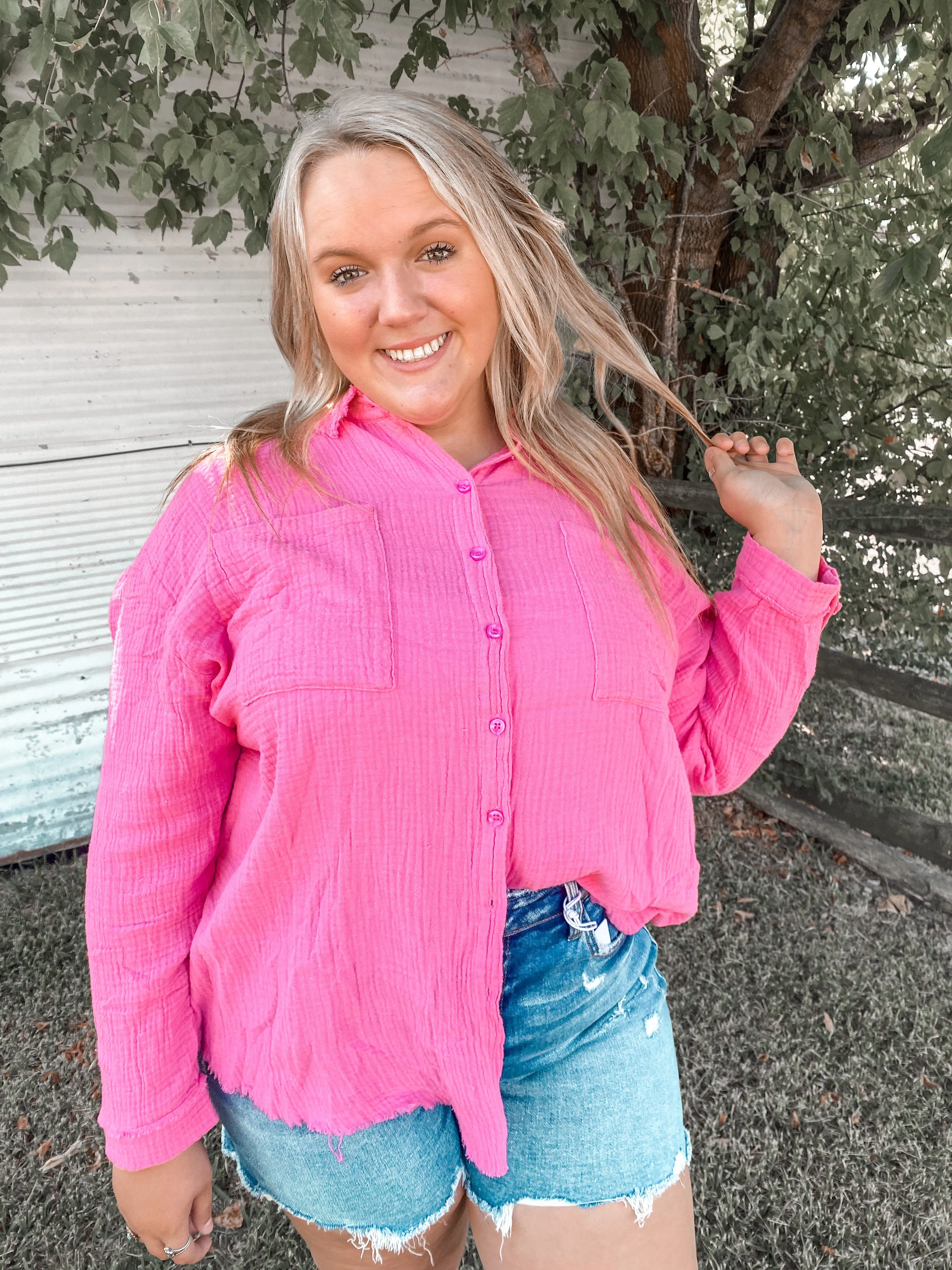 Bubble Pop Linen Top
