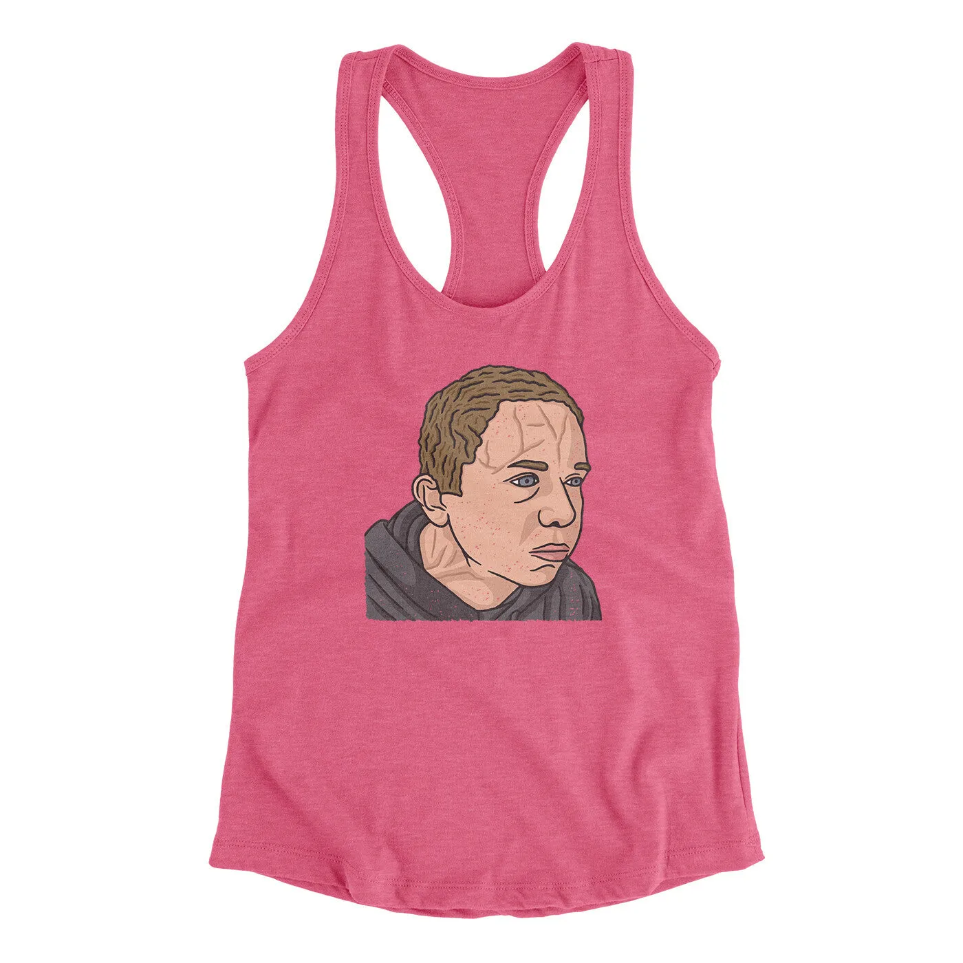 Bulging Forehead Vein Guy Meme Funny Women's Racerback Tank