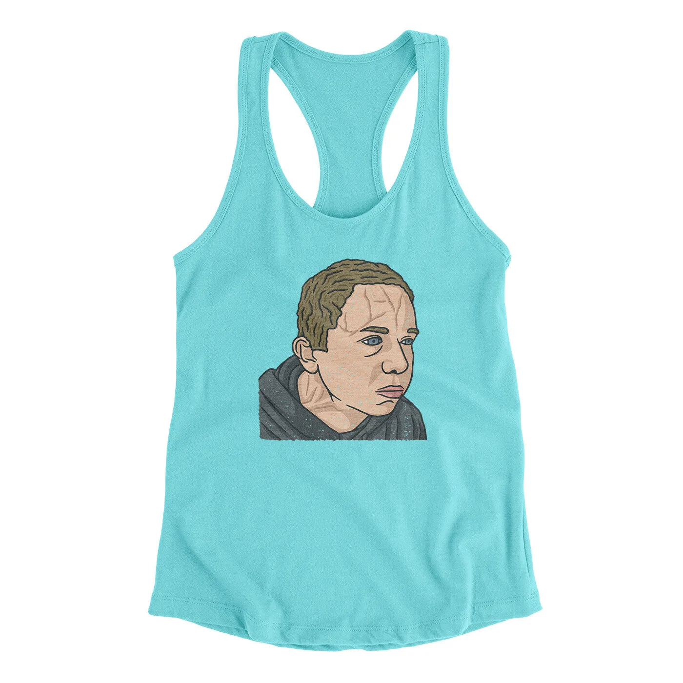 Bulging Forehead Vein Guy Meme Funny Women's Racerback Tank
