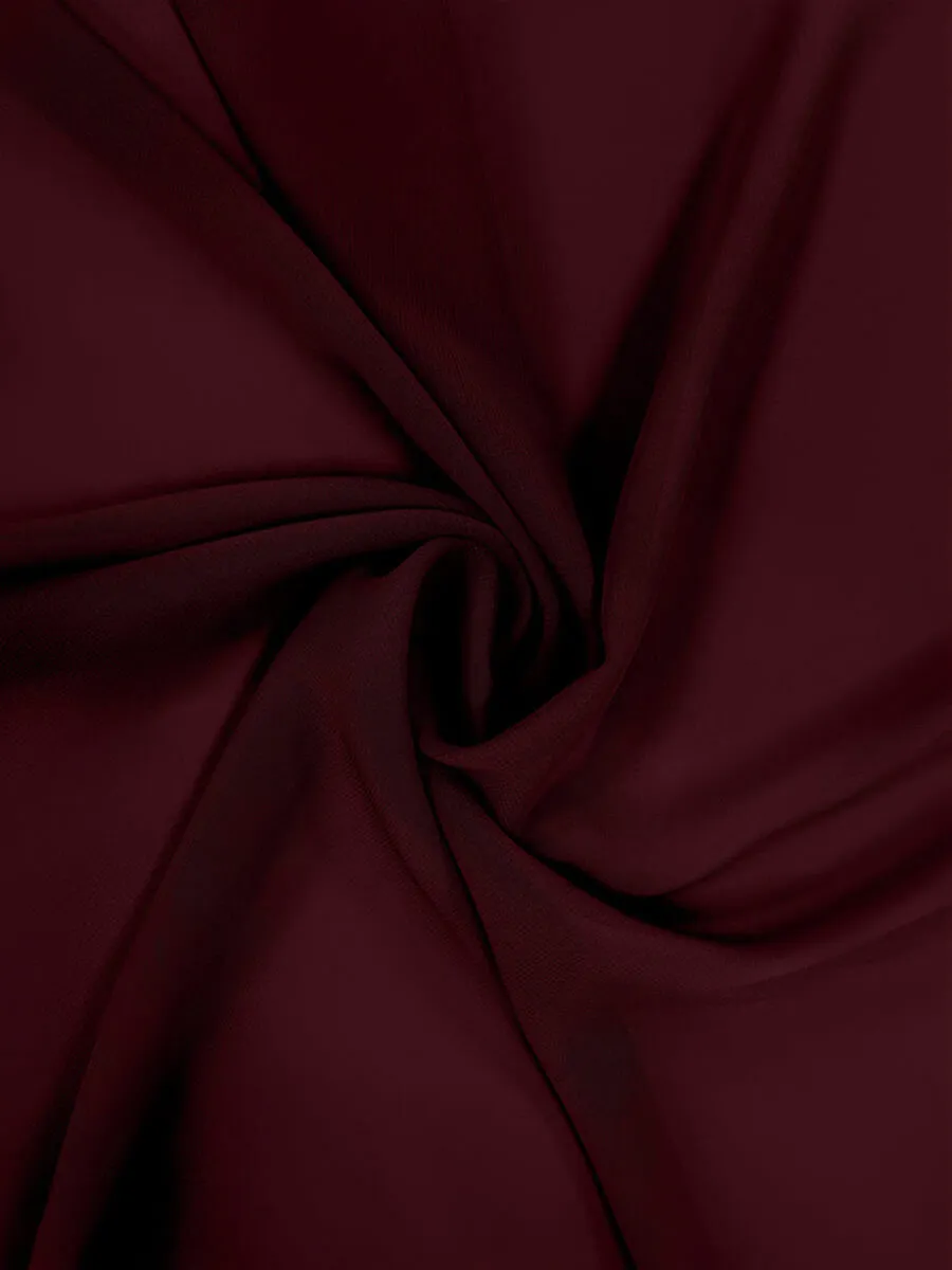 Burgundy Chiffon Fabric By The 1/2 Yard