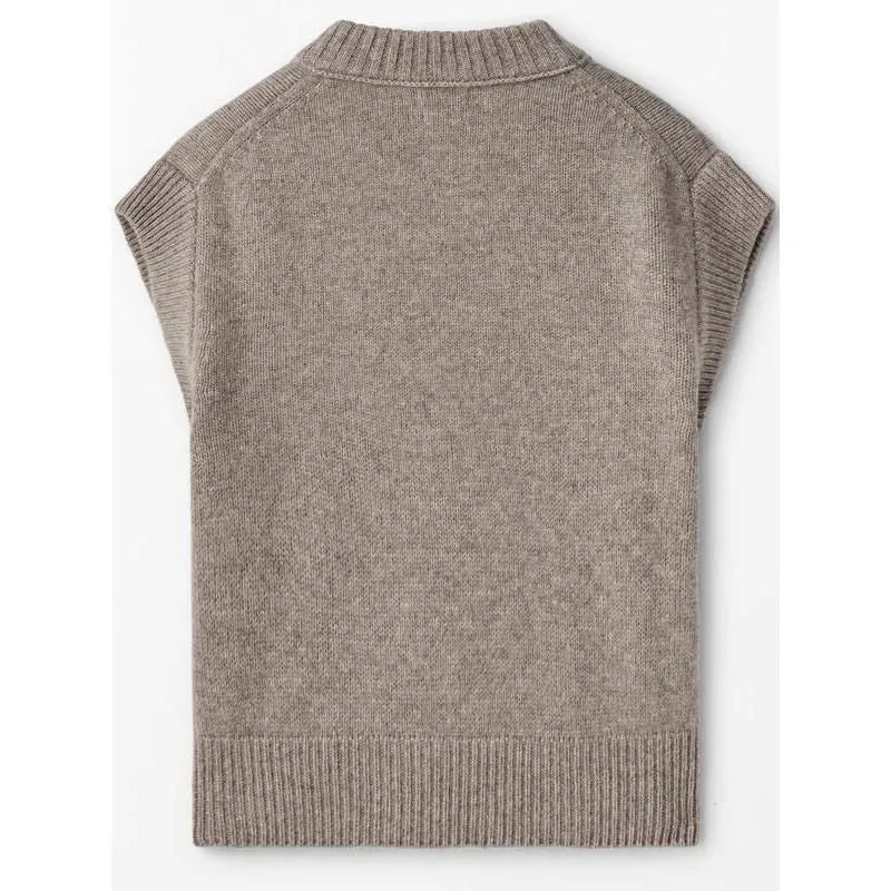 Chic Autumn/Winter Women's Soft Knitted V-Neck Vest