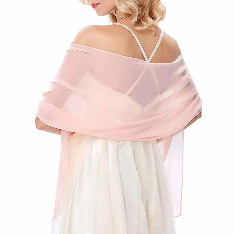 Chiffon Shawls Scarves Wraps for Bridal Wedding Party Evening Dress
