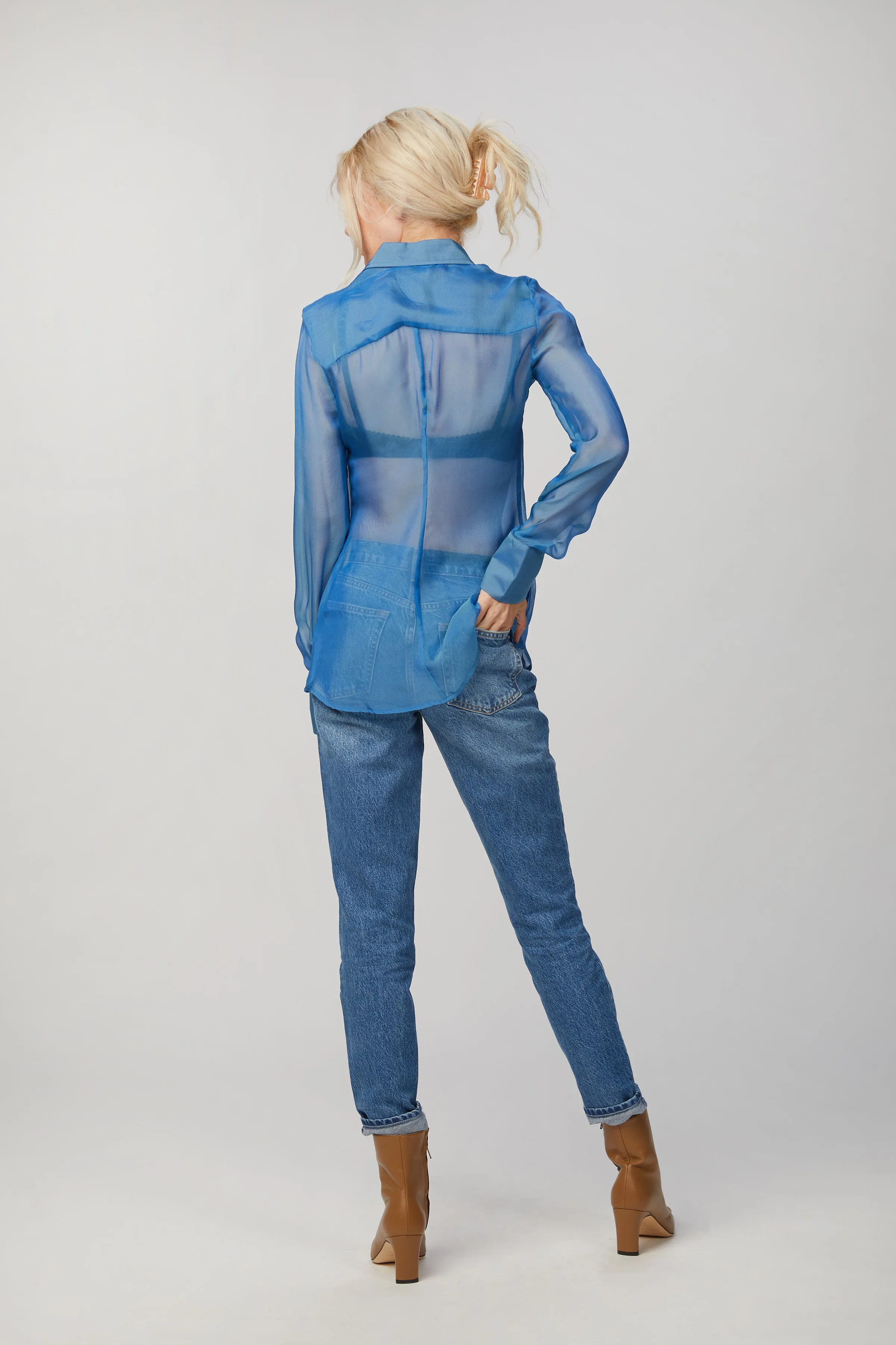 CHIFFON SLIM SHIRT