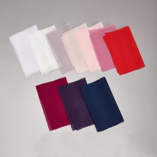 Chiffon swatches (chiffon bridesmaid gowns)