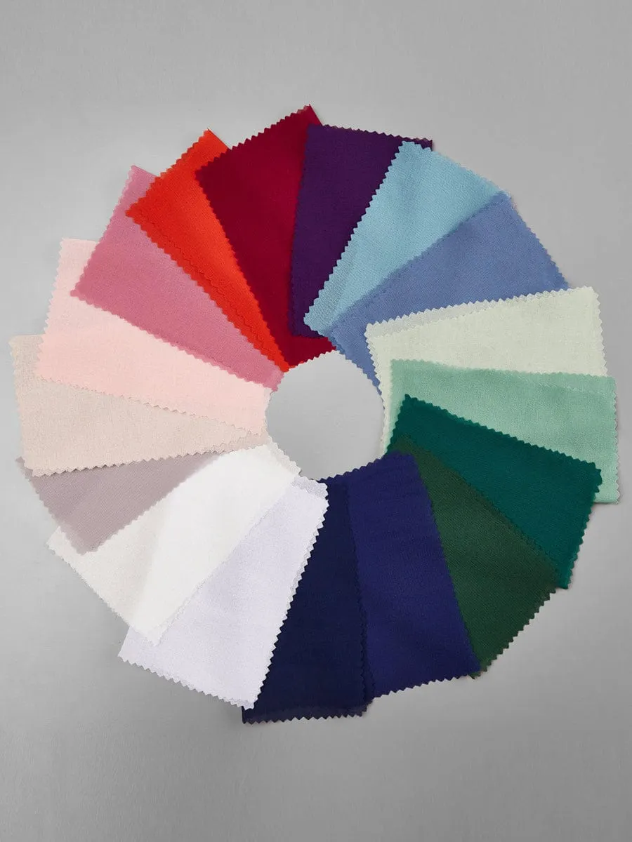 Chiffon swatches (chiffon bridesmaid gowns)