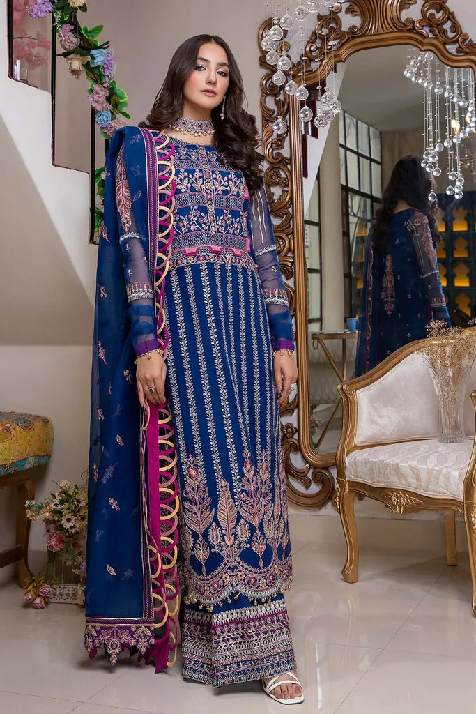 CHM-03 | Charizma Chimmer Chiffon Collection 2022 Vol 1 | Unstitched Embroidered Chiffon Suits