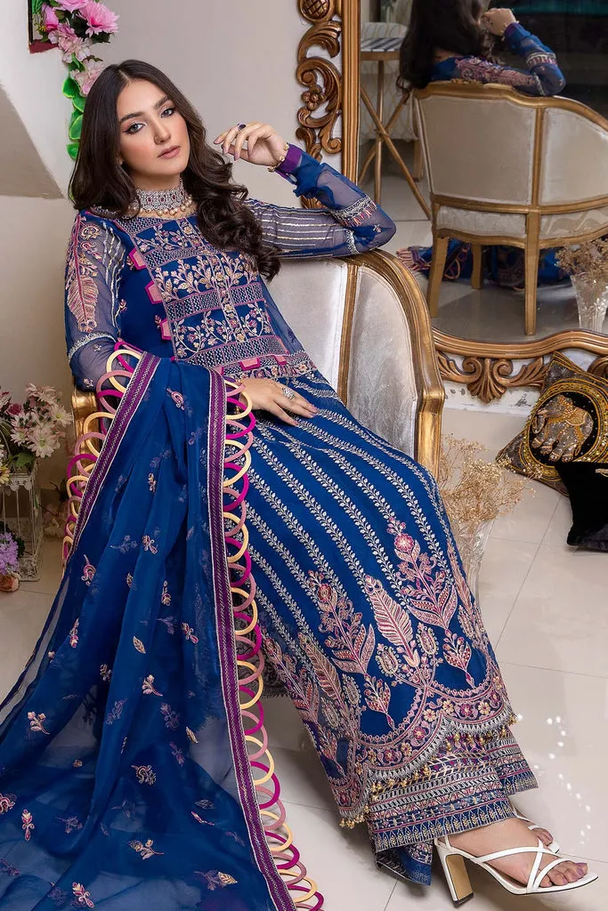 CHM-03 | Charizma Chimmer Chiffon Collection 2022 Vol 1 | Unstitched Embroidered Chiffon Suits