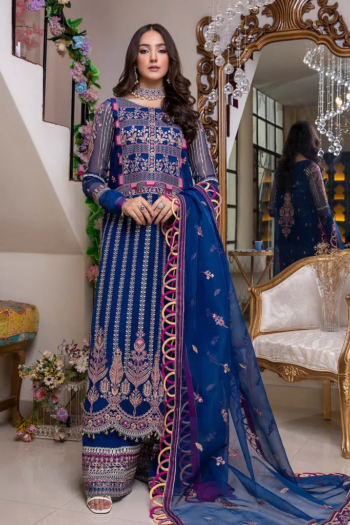 CHM-03 | Charizma Chimmer Chiffon Collection 2022 Vol 1 | Unstitched Embroidered Chiffon Suits