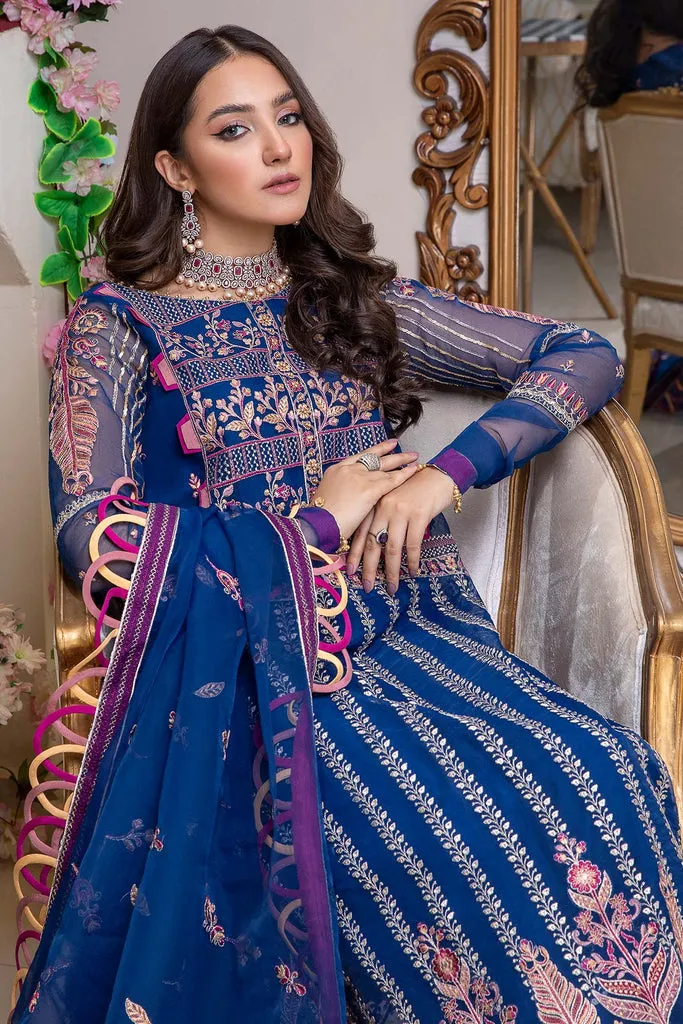 CHM-03 | Charizma Chimmer Chiffon Collection 2022 Vol 1 | Unstitched Embroidered Chiffon Suits
