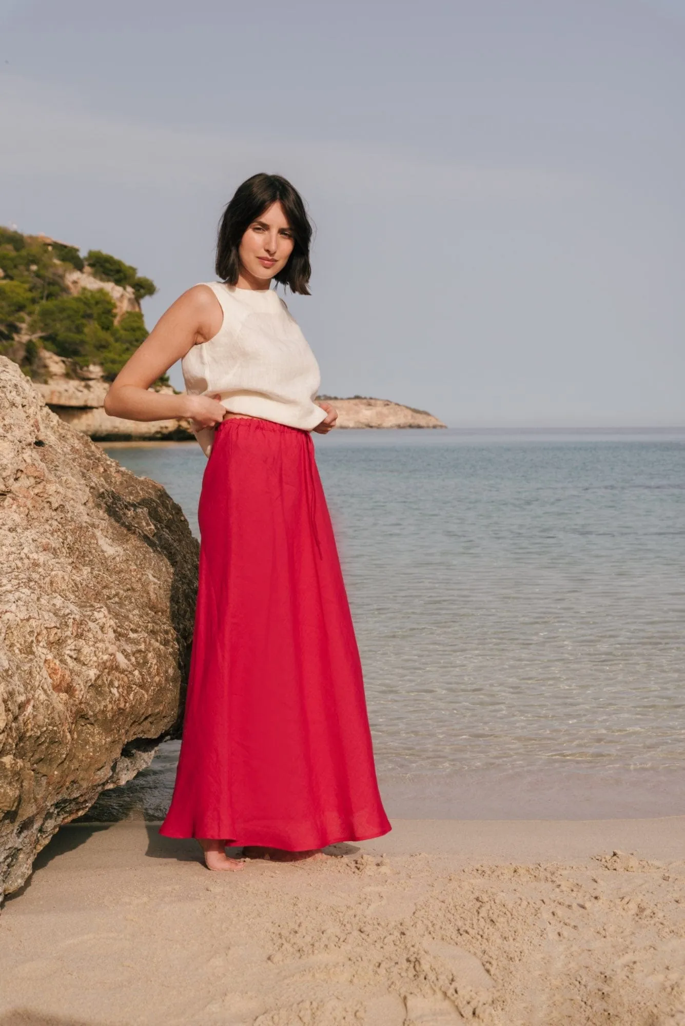 Ciara Linen Slip Skirt | Multiple Colours
