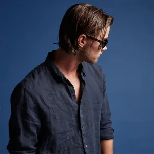 Classic Linen Shirt - Blue Oil