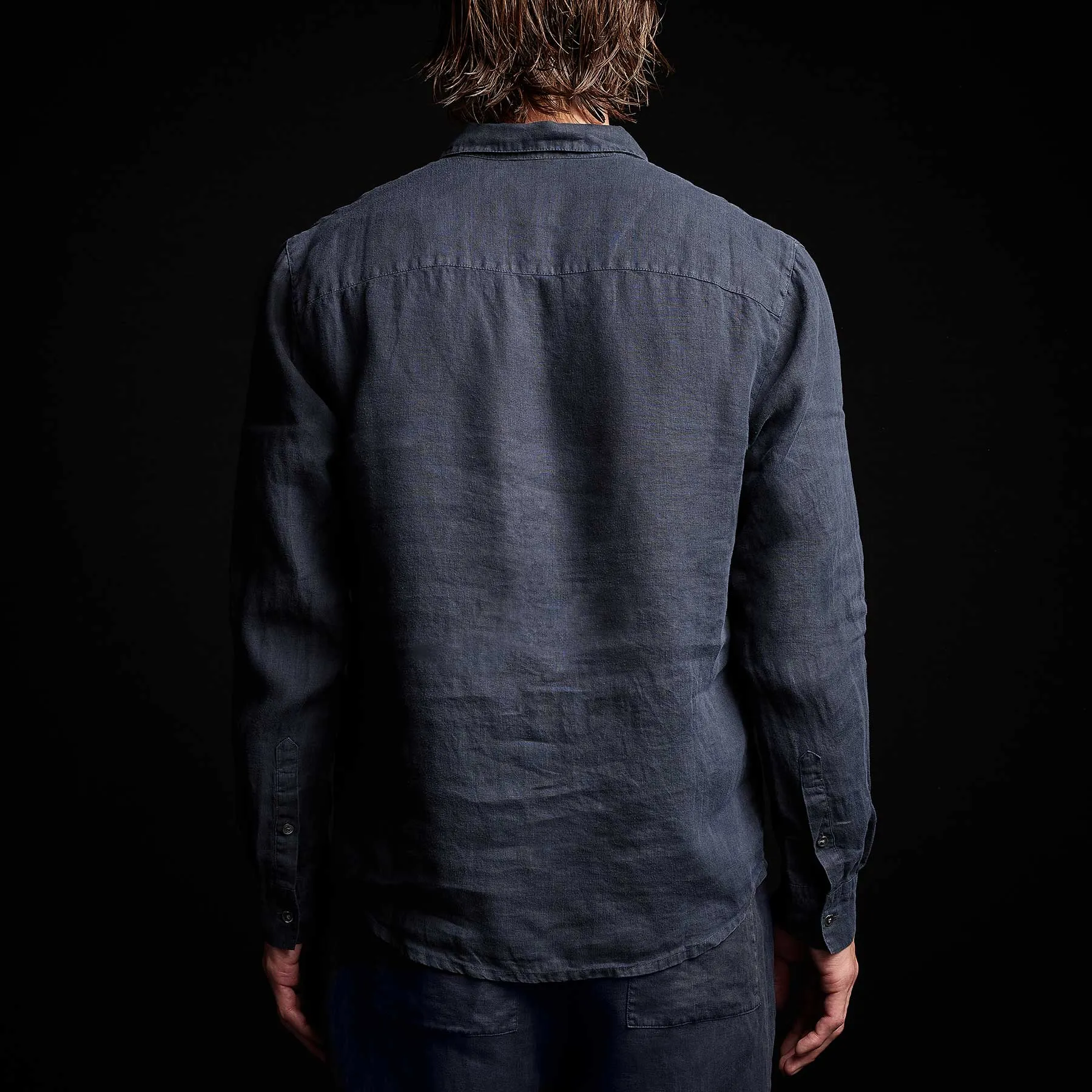 Classic Linen Shirt - Blue Oil