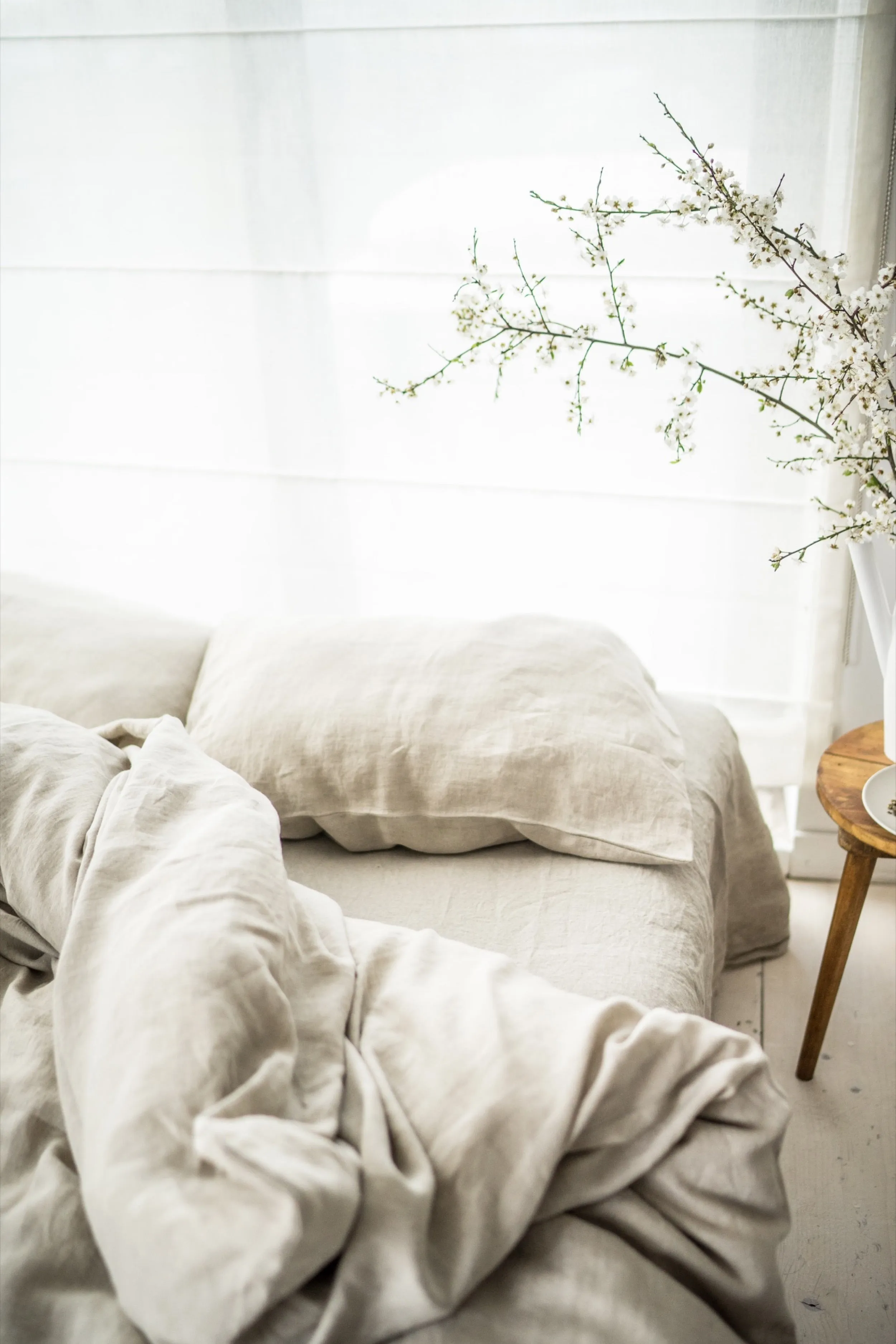 Coconut Buttons Duvet Cover and Pillowcases Set - Natural