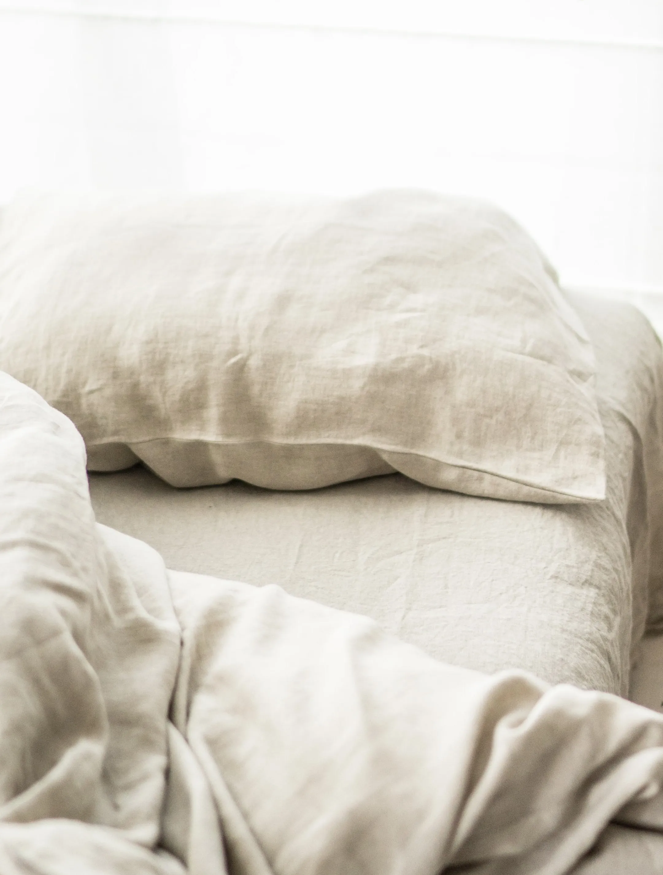 Coconut Buttons Duvet Cover and Pillowcases Set - Natural