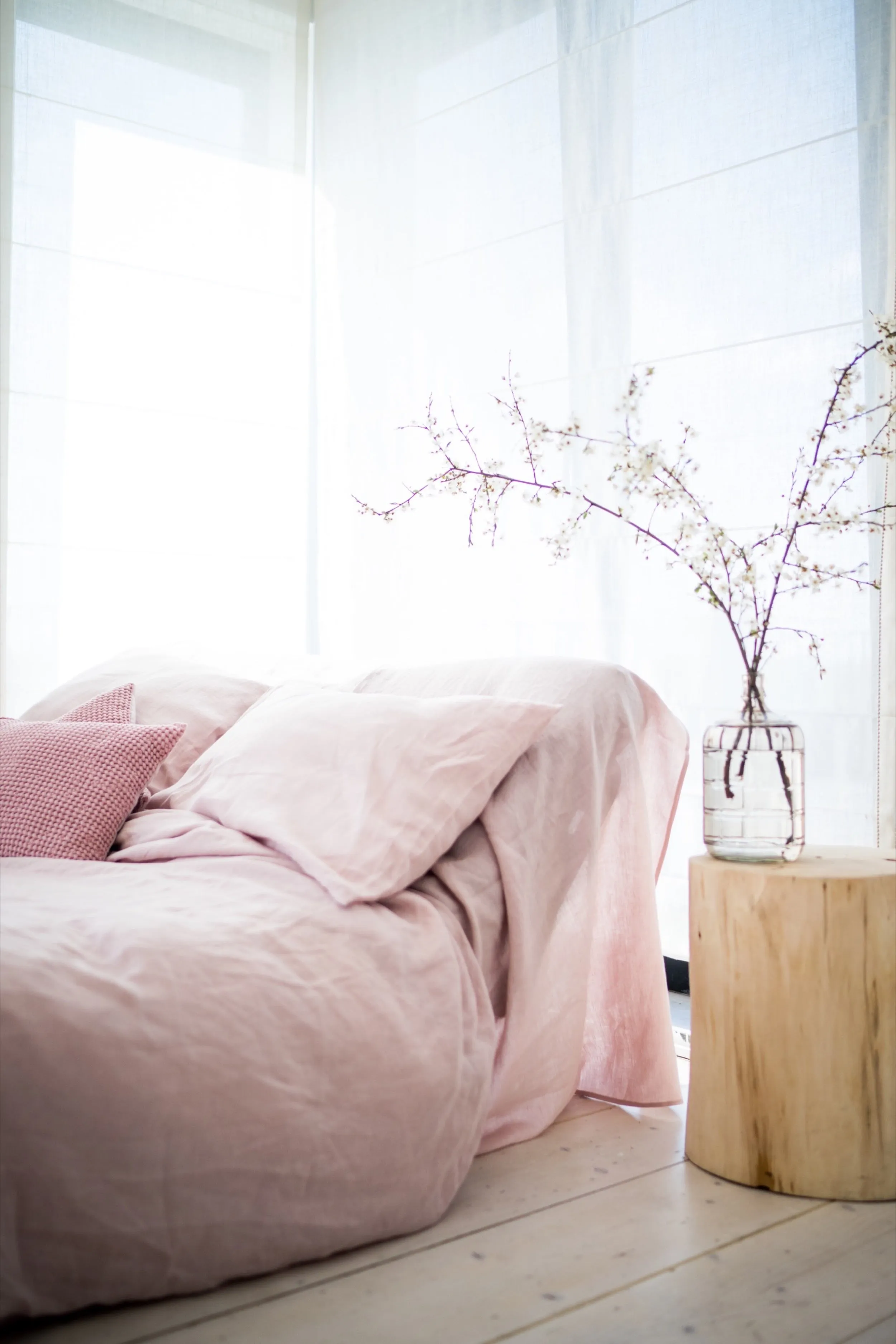 Coconut Buttons Duvet Cover and Pillowcases Set - Pink