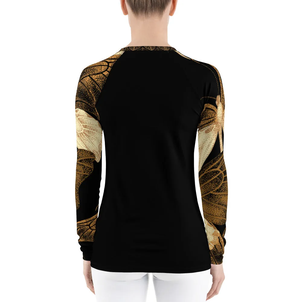 Copper Butterflies - Women's Rash Guard