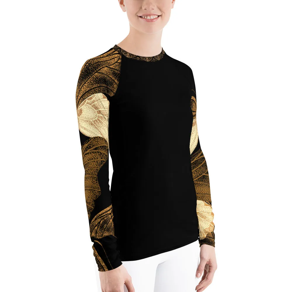 Copper Butterflies - Women's Rash Guard