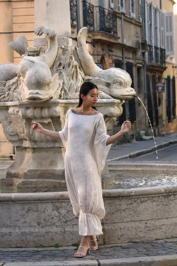 Coralie Dress in Crème Linen Gauze (Pre-Order, Ships April 15)