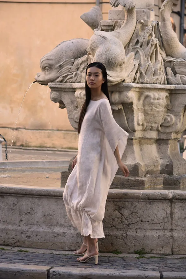 Coralie Dress in Crème Linen Gauze (Pre-Order, Ships April 15)