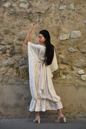 Coralie Dress in Crème Linen Gauze (Pre-Order, Ships April 15)