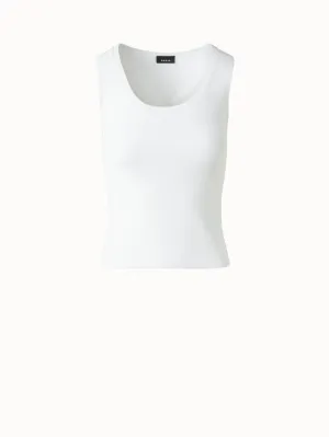 Cotton Viscose Rib Sleeveless Top