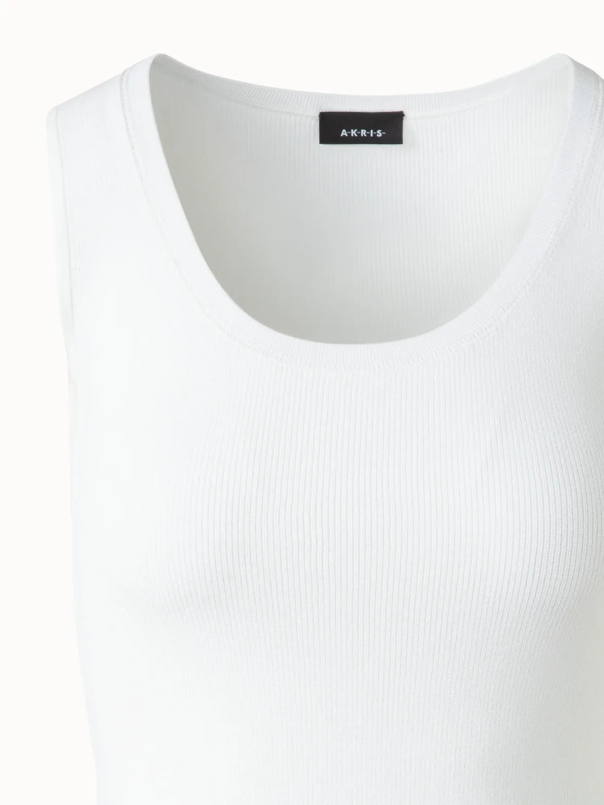 Cotton Viscose Rib Sleeveless Top