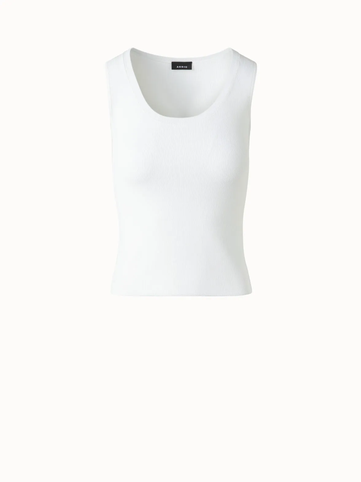 Cotton Viscose Rib Sleeveless Top