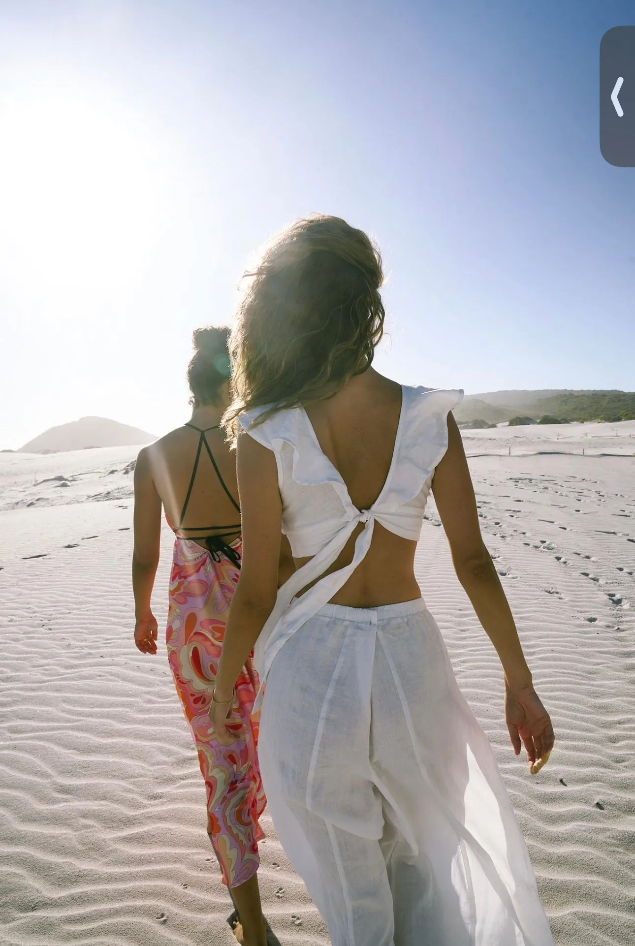Crème - 100% Linen Mykonos Top