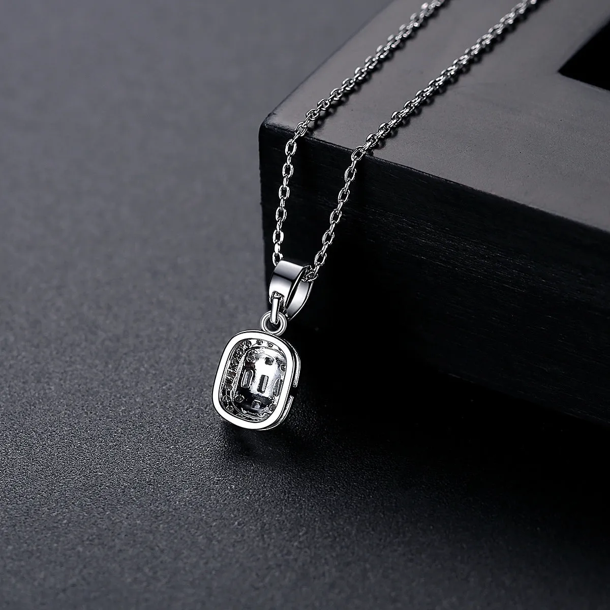 Crystal & Cubic Zirconia Silver-Plated Oval Pendant Necklace
