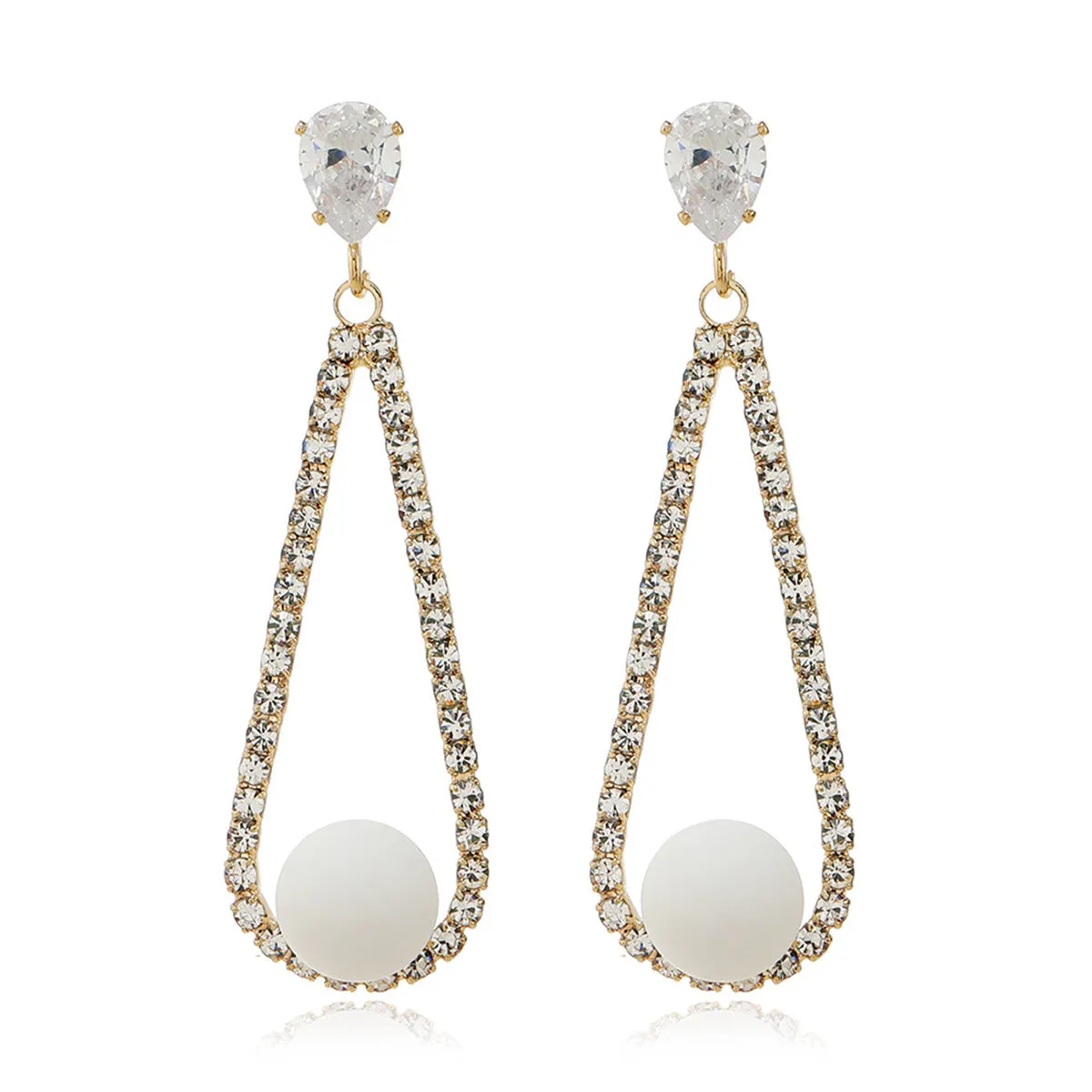 Crystal & Cubic Zirconia Teardrop Earrings